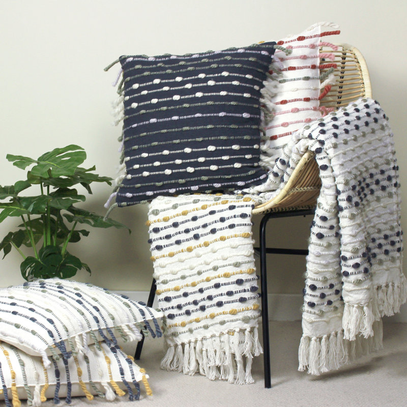Dhadit Cushion Cover, Natural/Grey