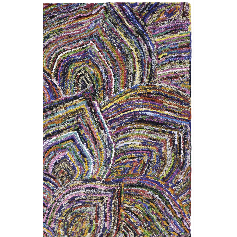 Anaheim Hand Tufted Cotton Floral Rug, Rectangle 8' x 10'