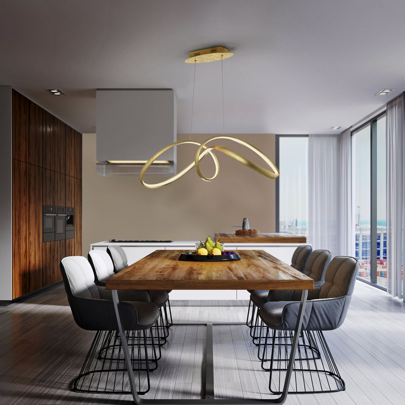 Balance 1 - Light LED Geometric Pendant, Gold