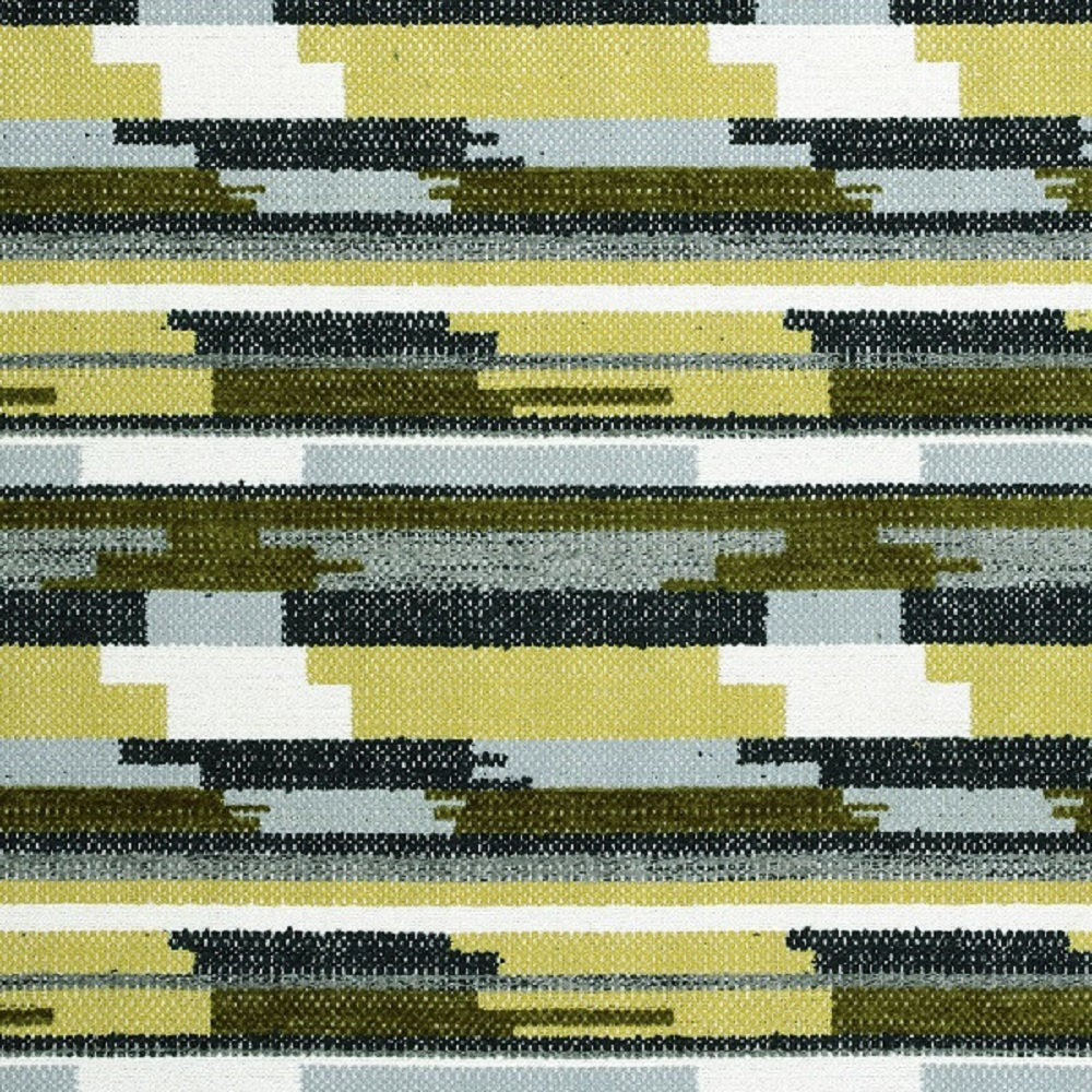 Birchbrook Upholstered Ottoman, Olive Abstract Performance