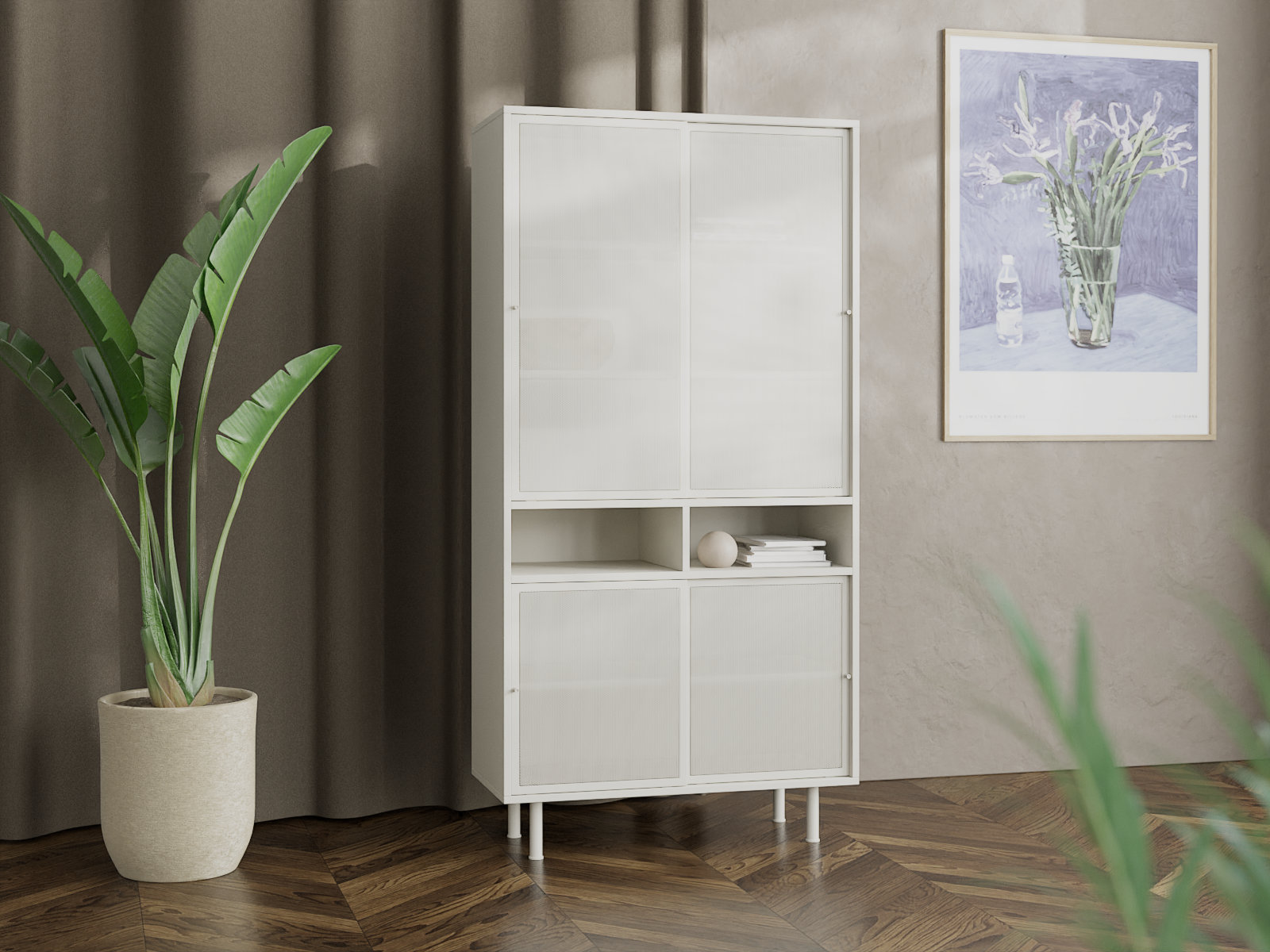 Kolbie 2 - Shelf Storage Cabinet, Gray
