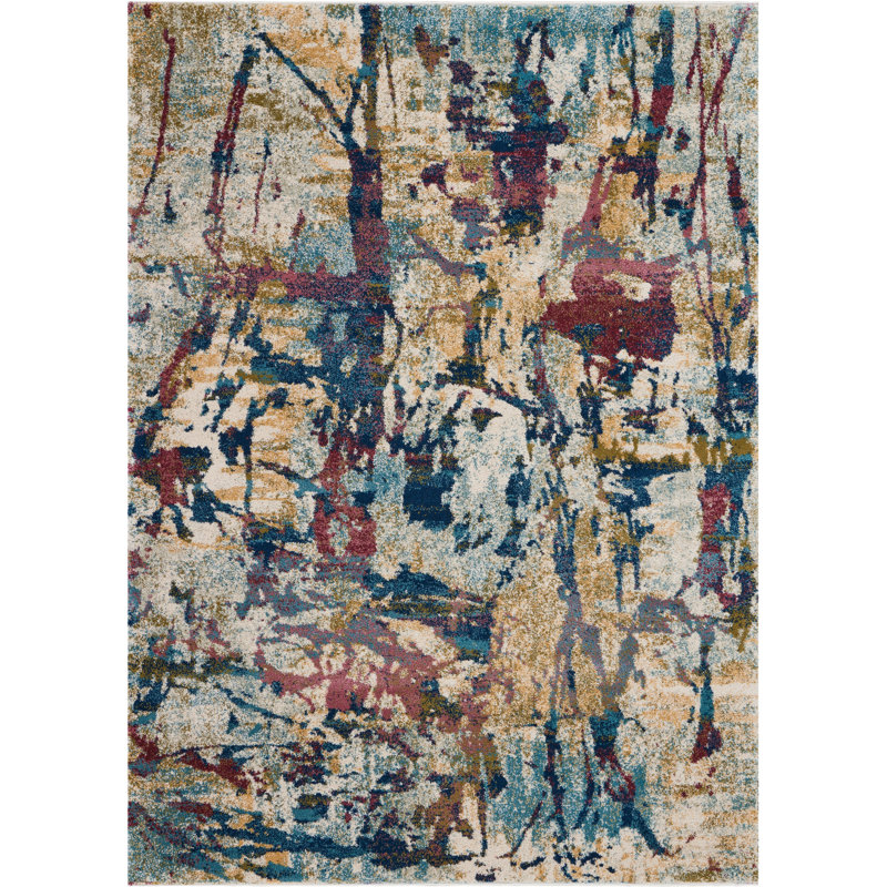 Prewett Abstract Indoor Rug, Rectangle 5'3" x 7'3"