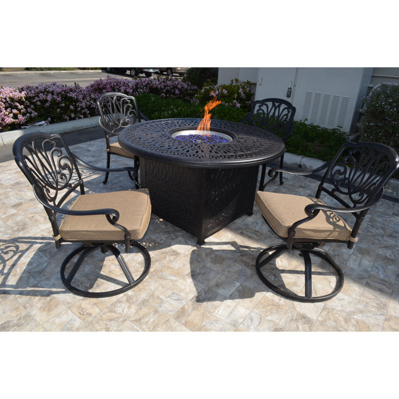 Allene 4 - Person Patio Conversation Set with Cushions