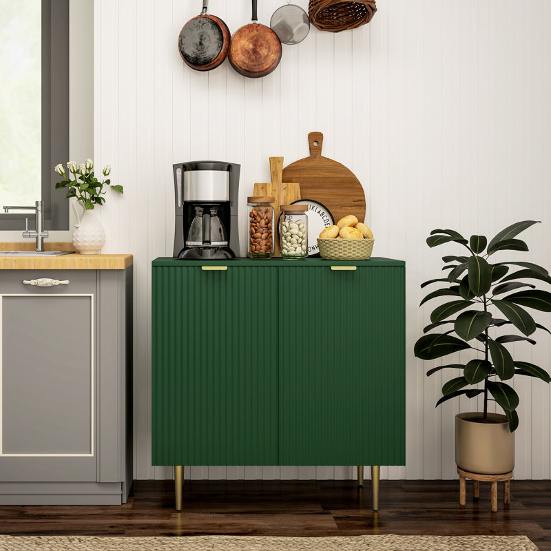 Buffet avec tablettes réglables, Vert
