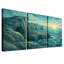 Art mural sur toile, "Falaises côtières robustes et vagues bleues tourbillonnantes"-133566147