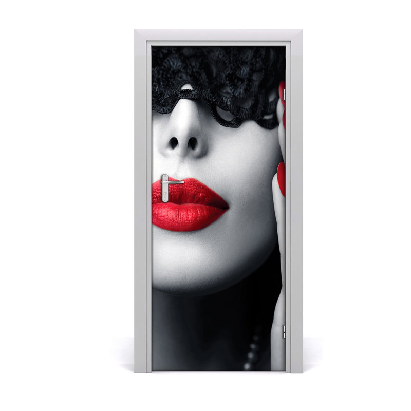 Lace Mask Door Decal