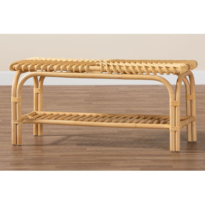 Bernarda Samella Rattan Bench by Bay Isle Home