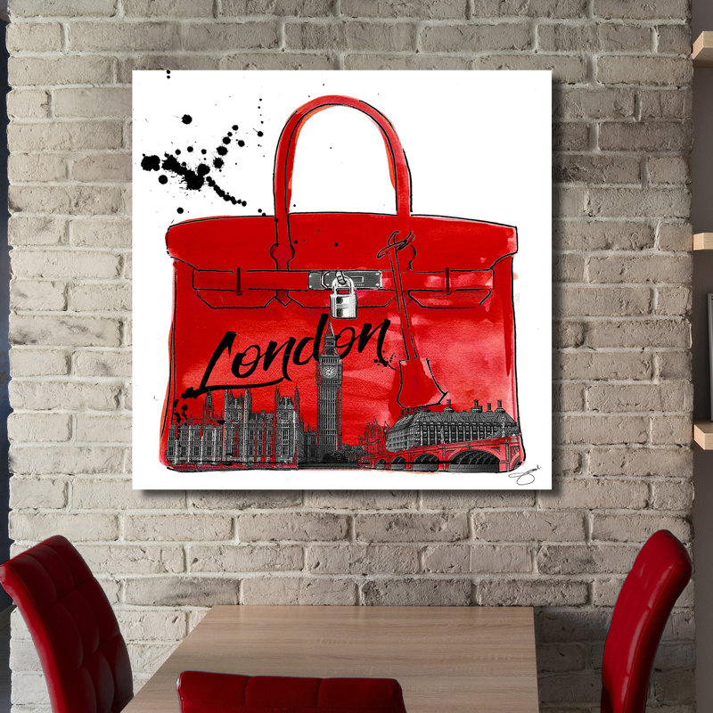 « red london », reproduction d’impression sur toile, H 18 po x l 18 po x P 1 po, Toile tendue