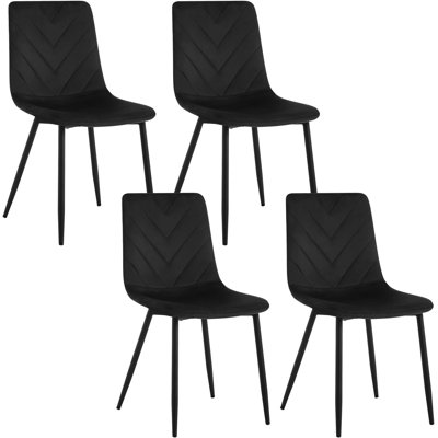 Amalia 43.5cm H Velvet Upholstered Full Back Side Chair
