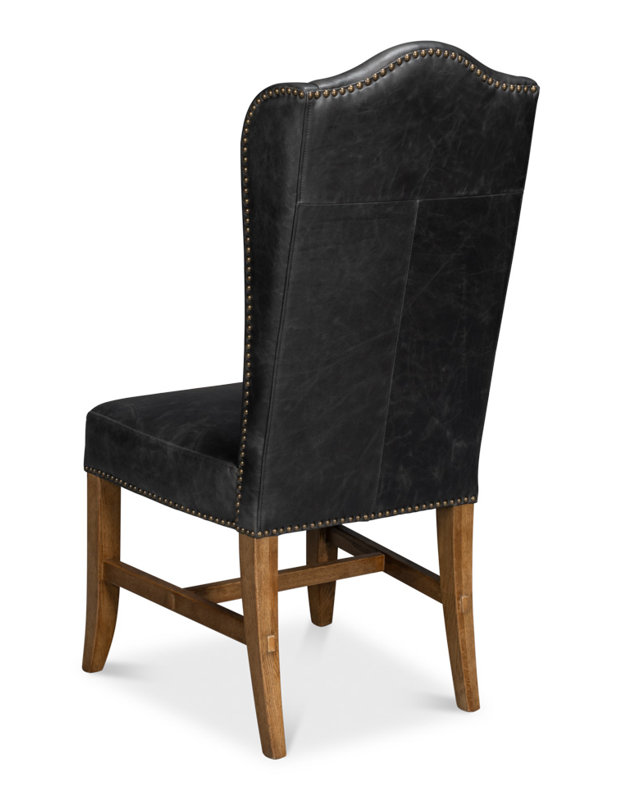 Leather Dining Chair, Black