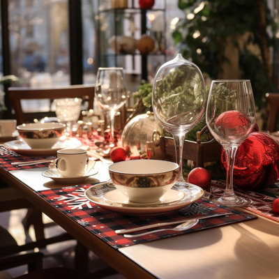 Linen Plaid Rectangle Placemat