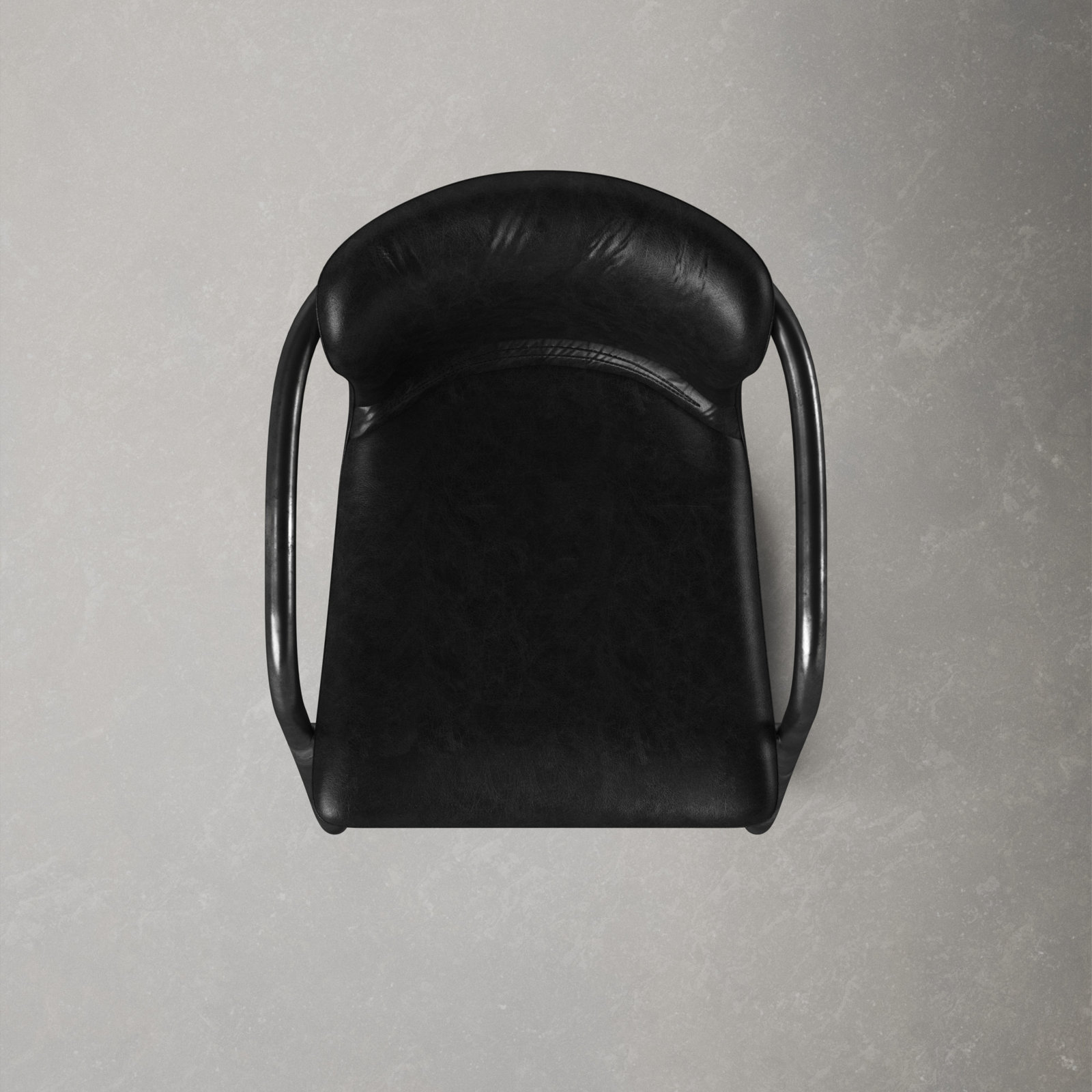 Higbee Genuine Leather Bar and Counter Stool, Bar Stool (29" Seat Height), Black Genuine Leather