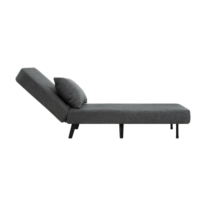Chaise longue convertible avec coussin, Gris
