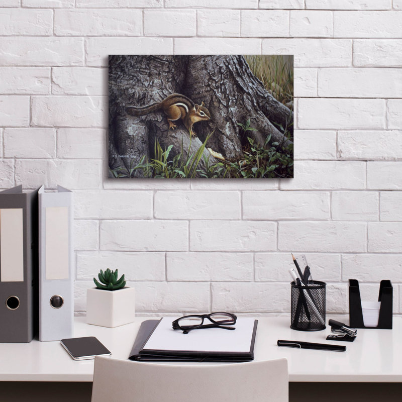 «Wary Glance On Canvas» par Ron Parker, reproduction, H 12 po x l 18 po x P 0,75 po