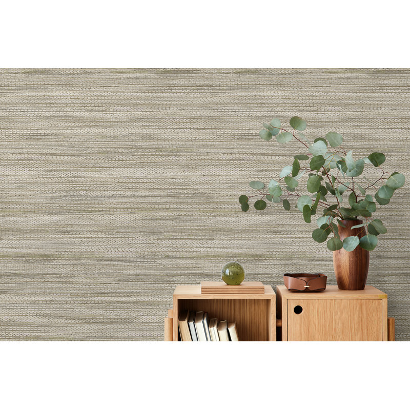 Papier peint non tissé Hollinwood, Taupe métallique