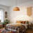 Hand Woven Rattan Pendant Light with Scalloped Edge-168141317