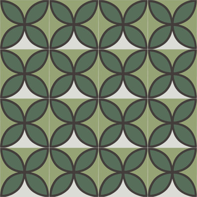 Carreau de mur et de sol à motif ciment / béton 8 po Tapa Fourleaf par Shag