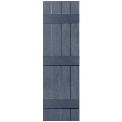Three Batten Four Board Closed Vinyl Shutters Pair
