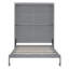 Lit gris à économie d'espace avec tablettes - Idéal pour les petits appartements et les appartements Pliable et confortable