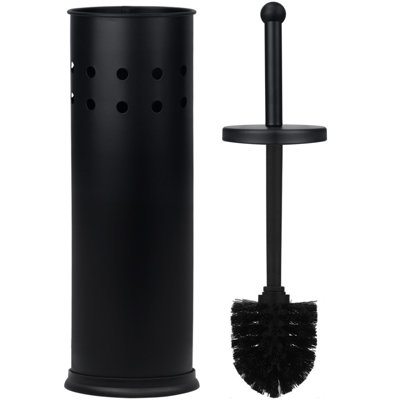 Blue Donuts Metal Toilet Brush And Holder