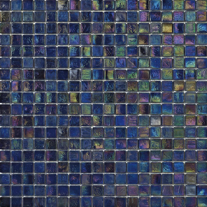 Petunia 4 5/8" x 5/8" Iridescent Glass Mosaic