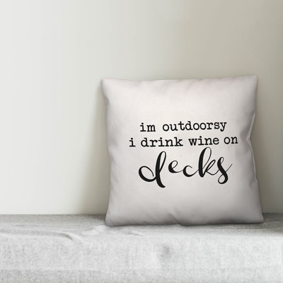  Drink Square Pillow Cover & Insert