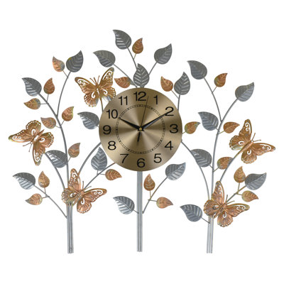 Très grande horloge murale papillon 27 po Liela