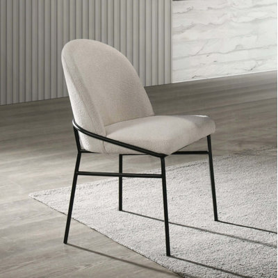 Chaises d'appoint en chenille avec confort rembourré (ensemble de 2)