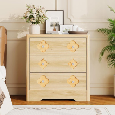 Tall Dresser for Bedroom, 3/5 Drawer Boho Storage Cabinet with Crystal Knobs for Closet & Living Room