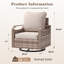 Chaise de patio pivotante avec coussins Corion