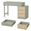 Meuble-lavabo moderne en MDF avec tiroirs vert parfait pour la chambre à coucher et les coins-repas