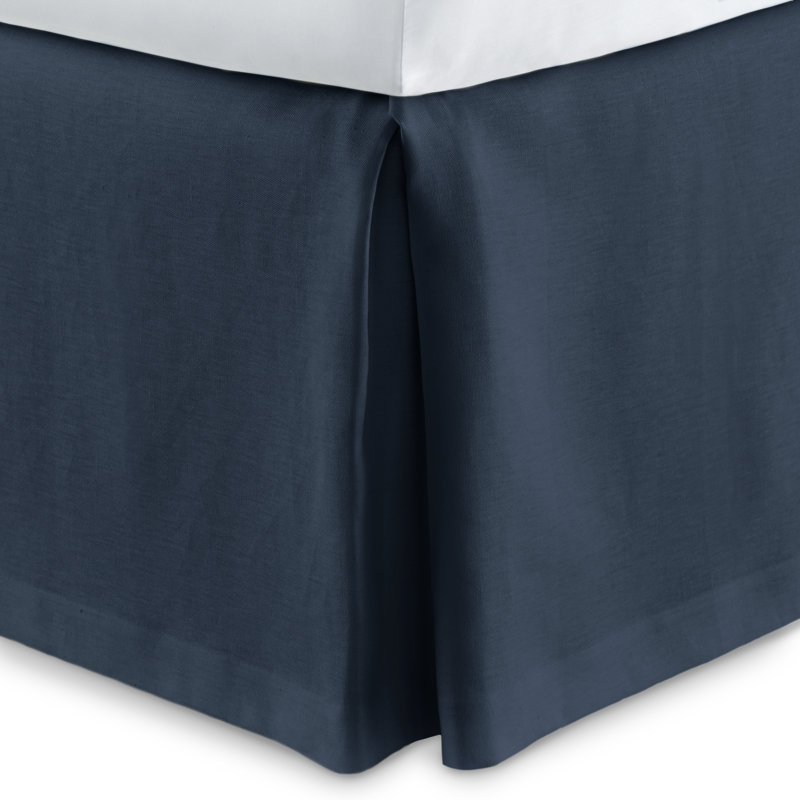Mandalay Tailored Linen Bed Skirt, Queen, Pearl