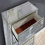 Table de chevet 1 pièce Glam Silver Finish