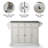 Monty 51.5" Kitchen Island with Granite Top and Locking Wheels-1343610412