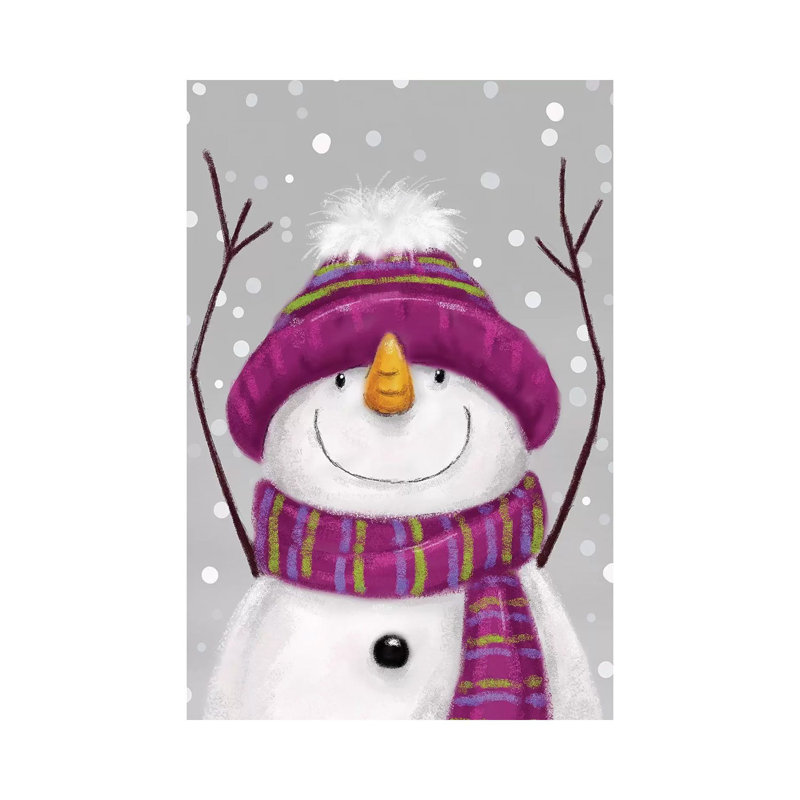 Snowman V by MAKIKO - Wrapped Canvas Print, 66.04 cm H x 45.72 cm W x 1.91 cm D