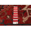 Tapis rouge Sarabi fait à la main de conception unique 3 pi 3 po x 10 pi 3 po