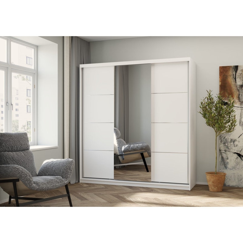 Manufactured Wood Wardrobe, White