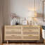 Armoire de rangement en rotin 6 tiroirs