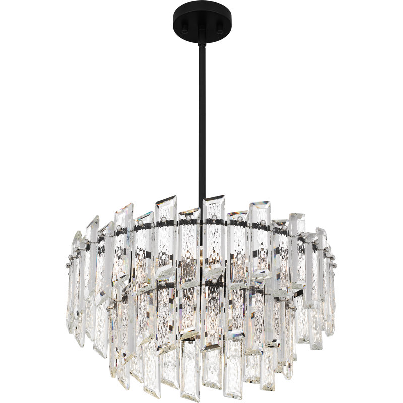 Luminaire suspendu géométrique noir mat à 6 lumières Guglielmini