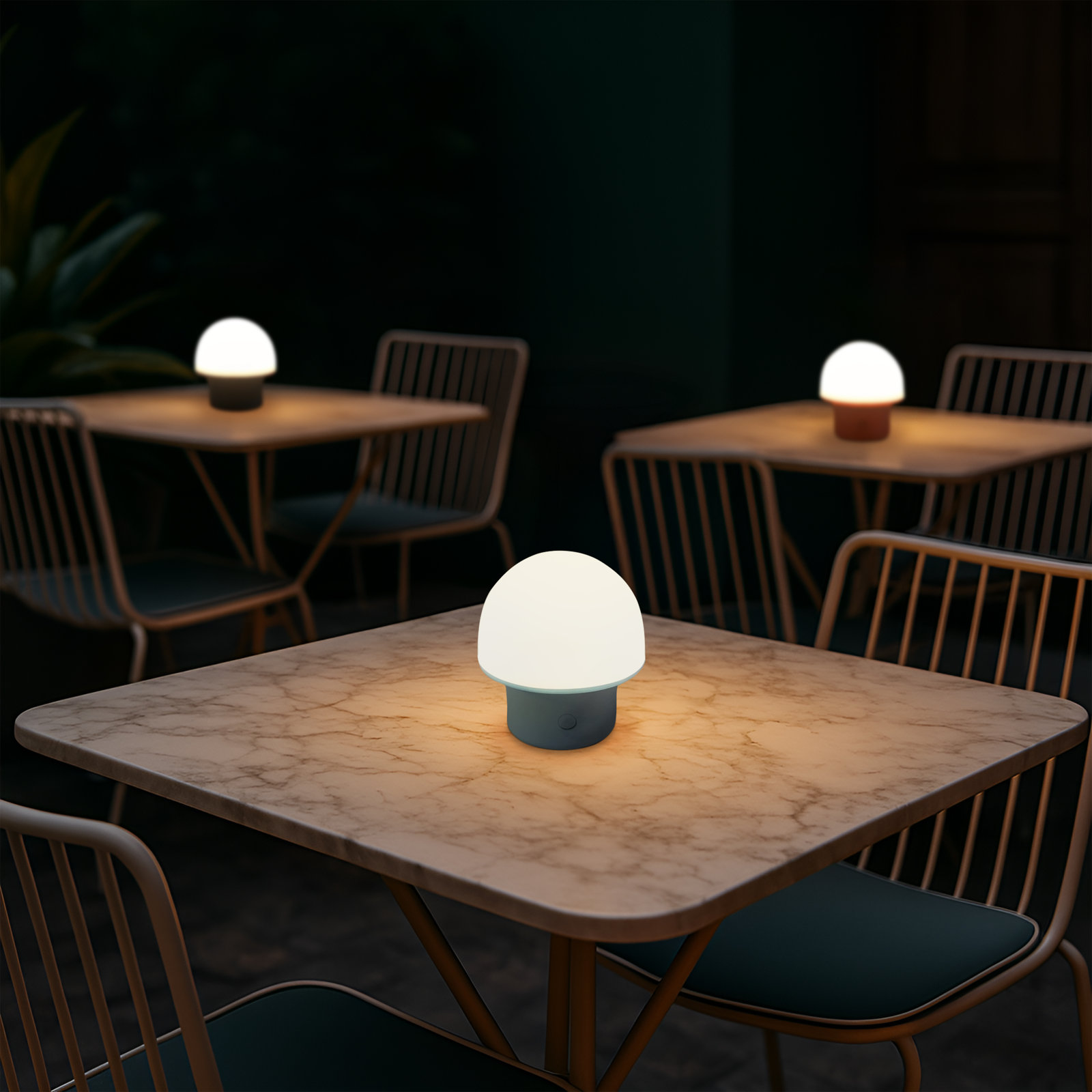 Portobello Rechargeable LED Table Lamp, Red