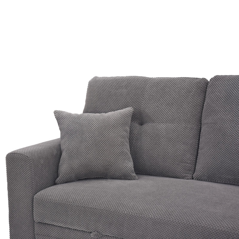 Canapé modulaire avec lit escamotable Upholstery, Tissu vert Oliver