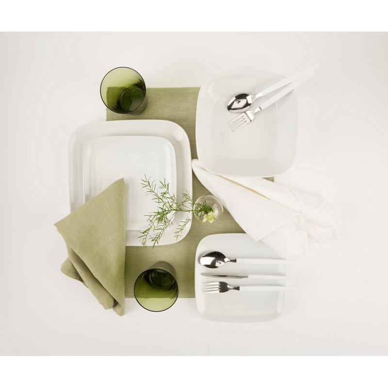 12pc Darby Dinner Set, White
