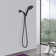 Matt black high pressure multi function with hand held shower faucet
