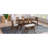 6-Piece Wood Counter Height Dining Table Set with Storage Shelf, Kitchen Table Set with Bench and 4 Chairs,Rustic Style-2097714719-2097714704