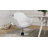 Caisson Modern Vegan Leather Upholstered Metal Swivel Balloon Chair in White-207058949