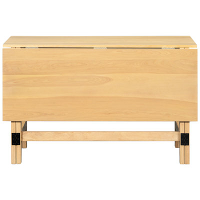- Style Rectangular Drop Leaf Table, Solid Wood Top And Base Support, Seats 4 In Dining Rooms Table With Leaf, Legs, Look, Settings