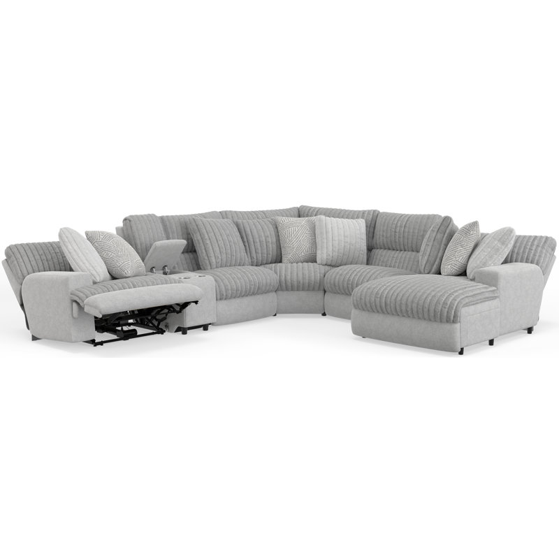 Ziera U-Shaped Power Reclining Modular Sectional , Right Hand Facing