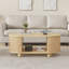 Table basse ovale industrielle moderne avec portes coulissantes 39,3 pouces Ardena
