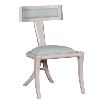 Greek Peak By Thom Filicia 19 " H Cotton Upholstered Solid Wood Side Chair