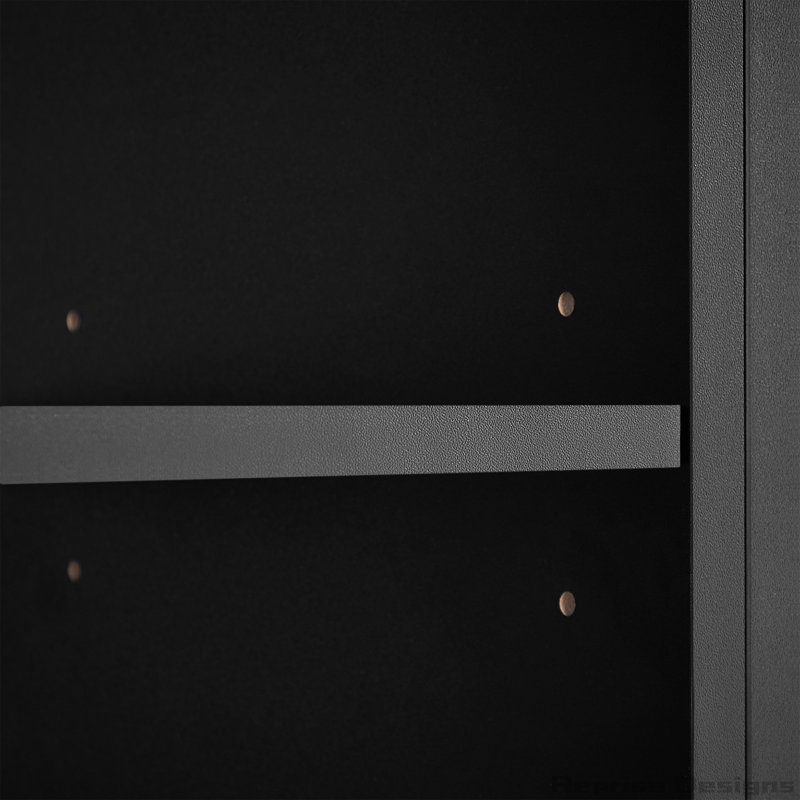 Armoire de rangement autoportante pour salle de bain avec panier à linge inclinable, Noir, noir, noir, noir